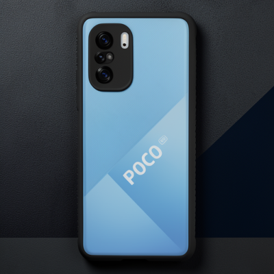 Xiaomi Poco F3 Kılıf Miami Şeffaf Silikon - Siyah