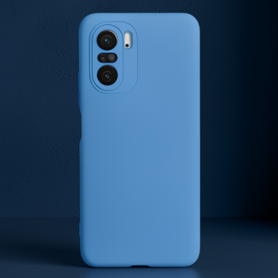 Xiaomi Poco F3 Kılıf Nano İçi Kadife Silikon - Mavi