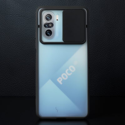 Xiaomi Poco F3 Kılıf Palm Buzlu Kamera Sürgülü Silikon - Siyah