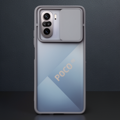 Xiaomi Poco F3 Kılıf Palm Buzlu Kamera Sürgülü Silikon - Turkuaz