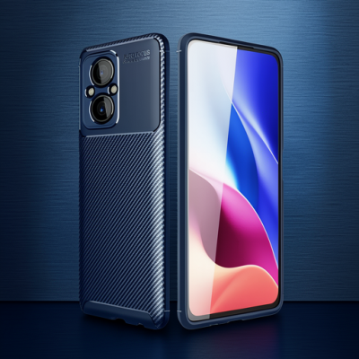Xiaomi Poco M5 Kılıf Auto Focus Karbon Kapak - Lacivert