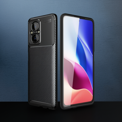 Xiaomi Poco M5 Kılıf Auto Focus Karbon Kapak - Siyah