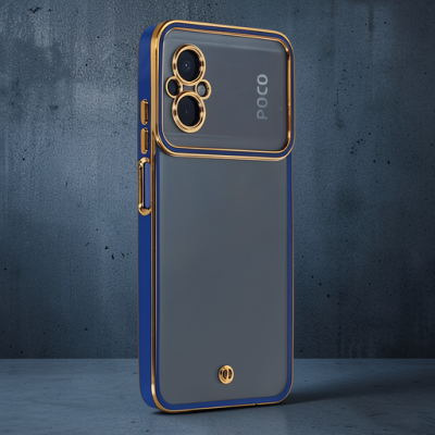 Xiaomi Poco M5 Kılıf Liva Lens Silikon - Mavi
