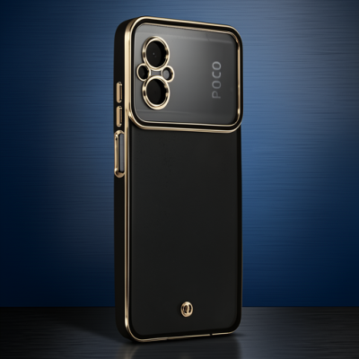 Xiaomi Poco M5 Kılıf Liva Lens Silikon - Siyah