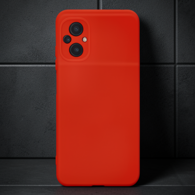 Xiaomi Poco M5 Kılıf Nano İçi Kadife Silikon - Kırmızı