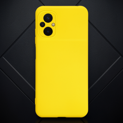Xiaomi Poco M5 Kılıf Nano İçi Kadife Silikon - Sarı