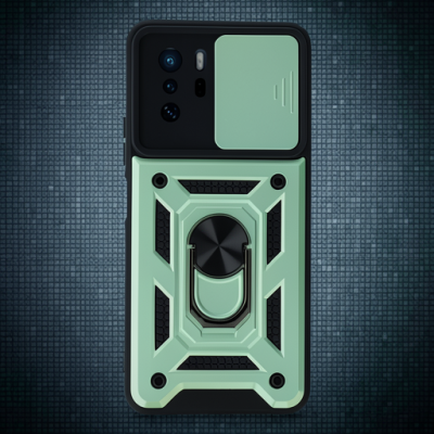 Xiaomi Poco X3 Gt Kılıf Pars Lens Yüzüklü Silikon - Yeşil