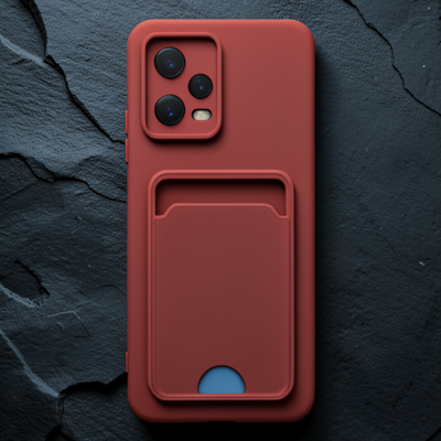 Xiaomi Poco X5 5g Kılıf Kelvin Kartvizitli Silikon - Bordo