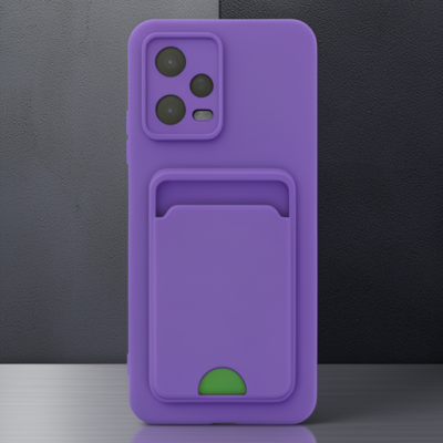 Xiaomi Poco X5 5g Kılıf Kelvin Kartvizitli Silikon - Derin Mor