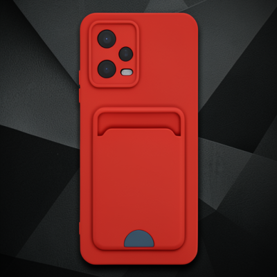 Xiaomi Poco X5 5g Kılıf Kelvin Kartvizitli Silikon - Kırmızı