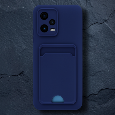 Xiaomi Poco X5 5g Kılıf Kelvin Kartvizitli Silikon - Lacivert