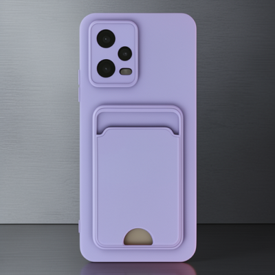 Xiaomi Poco X5 5g Kılıf Kelvin Kartvizitli Silikon - Lila