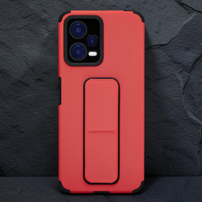 Xiaomi Poco X5 5g Kılıf Mega Standlı Silikon - Pudra