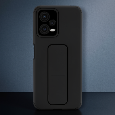 Xiaomi Poco X5 5g Kılıf Mega Standlı Silikon - Siyah