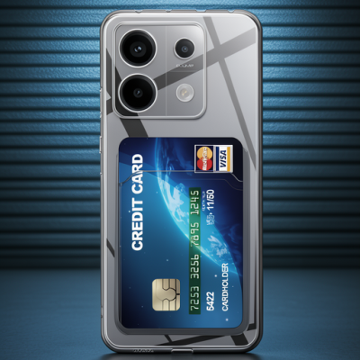 Xiaomi Poco X6 Kılıf Kart Şeffaf Silikon - Şeffaf