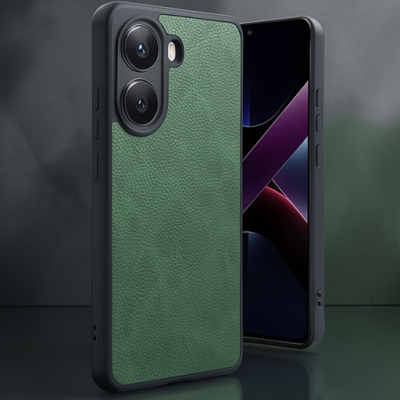 Xiaomi Poco X7 Pro Kılıf Aras Deri Kapak - Koyu Yeşil