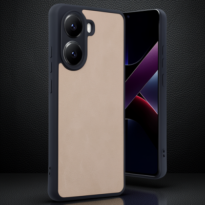 Xiaomi Poco X7 Pro Kılıf Aras Deri Kapak - Pudra