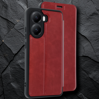 Xiaomi Poco X7 Pro Kılıf Flip Cover - Kırmızı