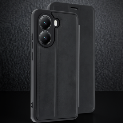 Xiaomi Poco X7 Pro Kılıf Flip Cover - Siyah