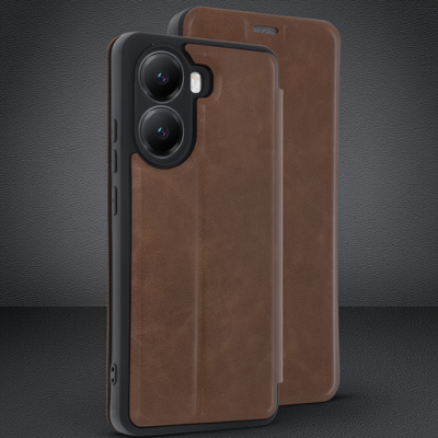 Xiaomi Poco X7 Pro Kılıf Flip Cover - Taba