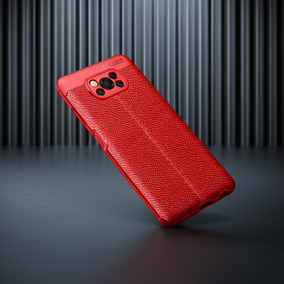 Xiaomi Pocophone X3 Kılıf Auto Focus Kapak - Kırmızı