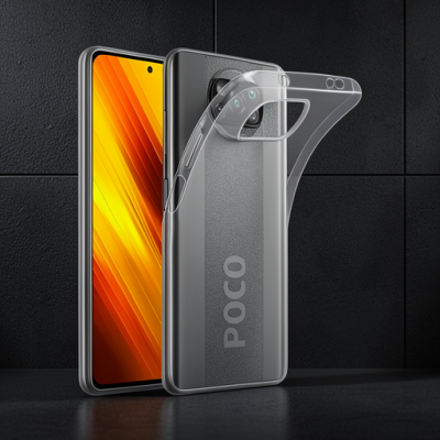 Xiaomi Pocophone X3 Kılıf Lüx Şeffaf Silikon