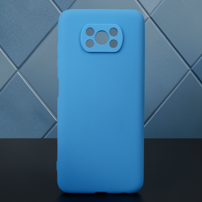 Xiaomi Pocophone X3 Kılıf Nano İçi Kadife Silikon - Mavi