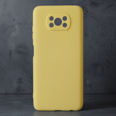 Xiaomi Pocophone X3 Kılıf Nano İçi Kadife Silikon - Sarı