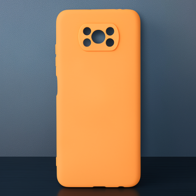 Xiaomi Pocophone X3 Kılıf Nano İçi Kadife Silikon - Turuncu
