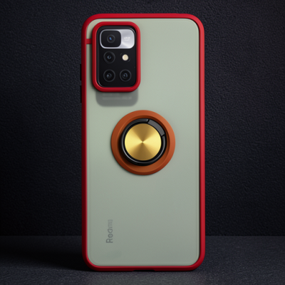 Xiaomi Redmi 10 2022 Kılıf Montreal Yüzüklü Silikon Kapak - Sarı