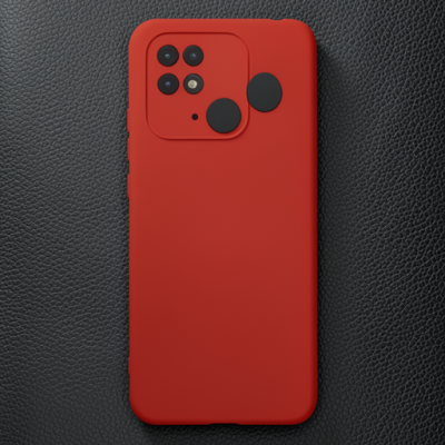 Xiaomi Redmi 10c Kılıf Nano İçi Kadife Silikon - Kırmızı