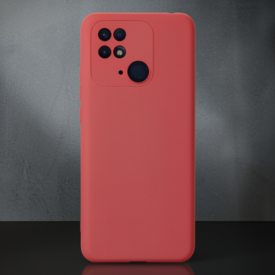 Xiaomi Redmi 10c Kılıf Nano İçi Kadife Silikon - Pudra