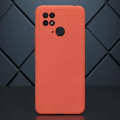Xiaomi Redmi 10c Kılıf Nano İçi Kadife Silikon - Turuncu