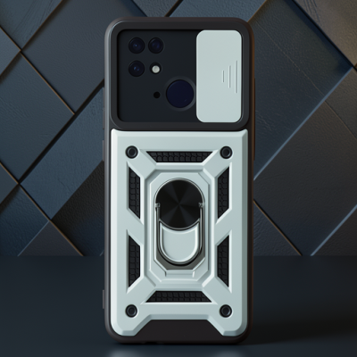 Xiaomi Redmi 10c Kılıf Pars Lens Yüzüklü Silikon - Yeşil