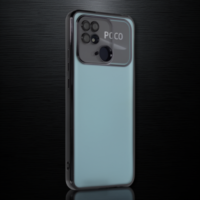 Xiaomi Redmi 10c Kılıf Razer Lensli Silikon - Siyah