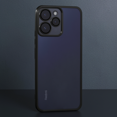 Xiaomi Redmi 12 Kılıf Razer Lensli Silikon - Siyah