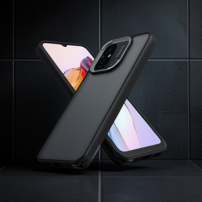 Xiaomi Redmi 12c Kılıf Elegant Kapak - Siyah