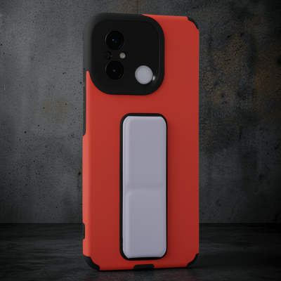 Xiaomi Redmi 12c Kılıf Mega Standlı Silikon - Lila
