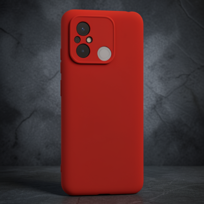 Xiaomi Redmi 12c Kılıf Nano İçi Kadife Silikon - Kırmızı