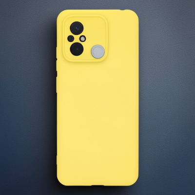 Xiaomi Redmi 12c Kılıf Nano İçi Kadife Silikon - Sarı