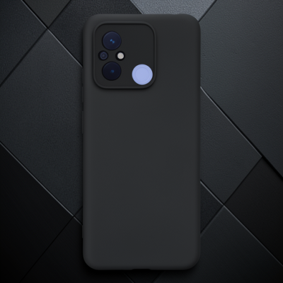 Xiaomi Redmi 12c Kılıf Nano İçi Kadife Silikon - Siyah