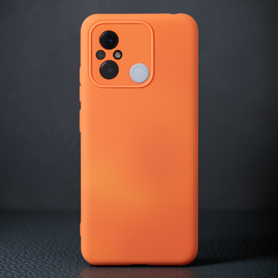 Xiaomi Redmi 12c Kılıf Nano İçi Kadife Silikon - Turuncu
