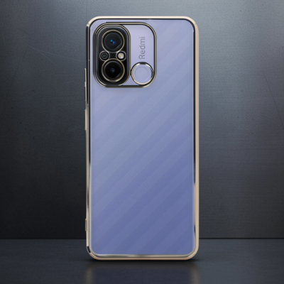 Xiaomi Redmi 12c Kılıf Razer Lensli Silikon - Gold
