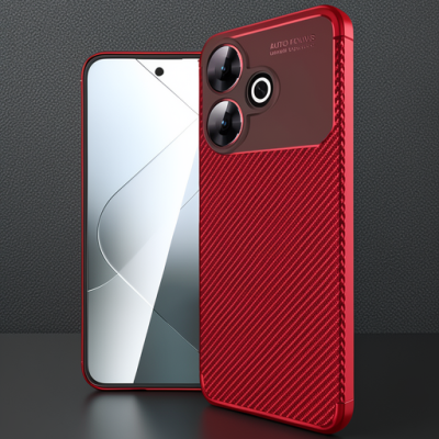 Xiaomi Redmi 13 4g Kılıf Auto Focus Karbon Kapak - Koyu Yeşil