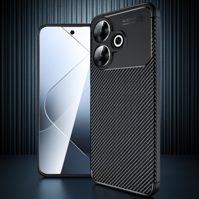 Xiaomi Redmi 13 4g Kılıf Auto Focus Karbon Kapak - Siyah