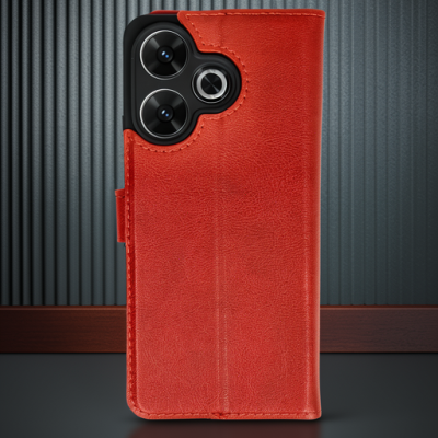 Xiaomi Redmi 13 4g Kılıf Trend S Plus Kapaklı Kılıf - Kırmızı