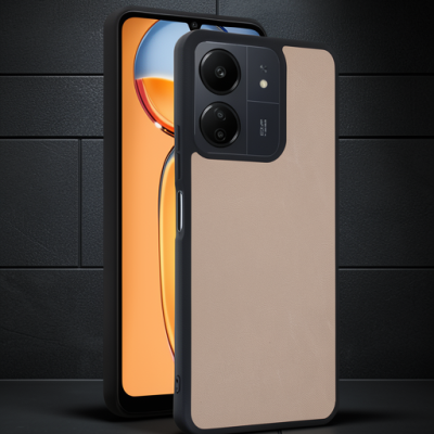 Xiaomi Redmi 13c Kılıf Aras Deri Kapak - Pudra