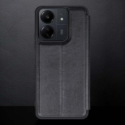 Xiaomi Redmi 13c Kılıf Flip Cover - Siyah