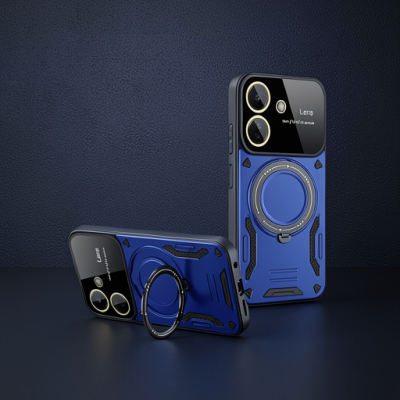 Xiaomi Redmi 13c Kılıf Joy Lens Standlı Kapak - Lacivert