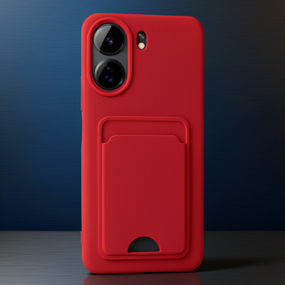 Xiaomi Redmi 13c Kılıf Kelvin Kartvizitli Silikon - Koyu Yeşil